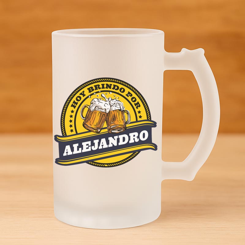 Regalos personalizados: Regalos con nombre: Jarra de cerveza personalizada 'Brindamos'