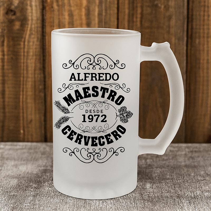 Regalos personalizados: Regalos con nombre: Jarra de cerveza personalizada 'Cervecero'