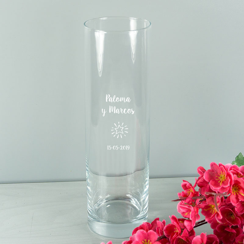 Regalos personalizados: Cristalería personalizada: Jarrón personalizado para mujer