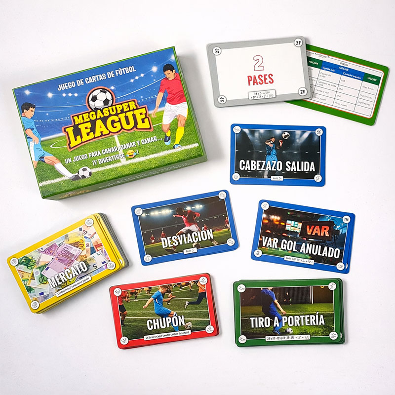 Regalos personalizados: Rebajas: Juego de Cartas de F&uacute;tbol Megasuper League