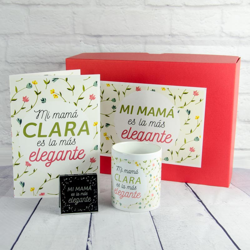 Regalos personalizados: Kits regalo: Kit mamá elegante personalizado