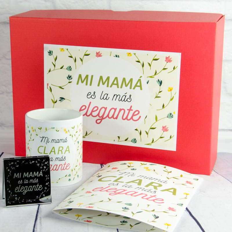 Regalos personalizados: Kits regalo: Kit mamá elegante personalizado