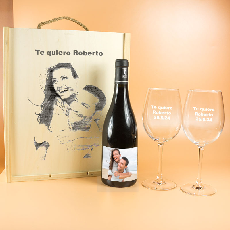 Regalos personalizados: Kits regalo: Kit personalizado con foto grabada