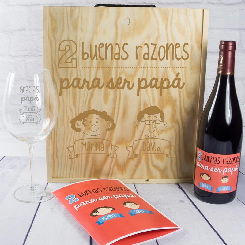 Regalos personalizados: Kits regalo: Kit Razones para ser papá personalizado