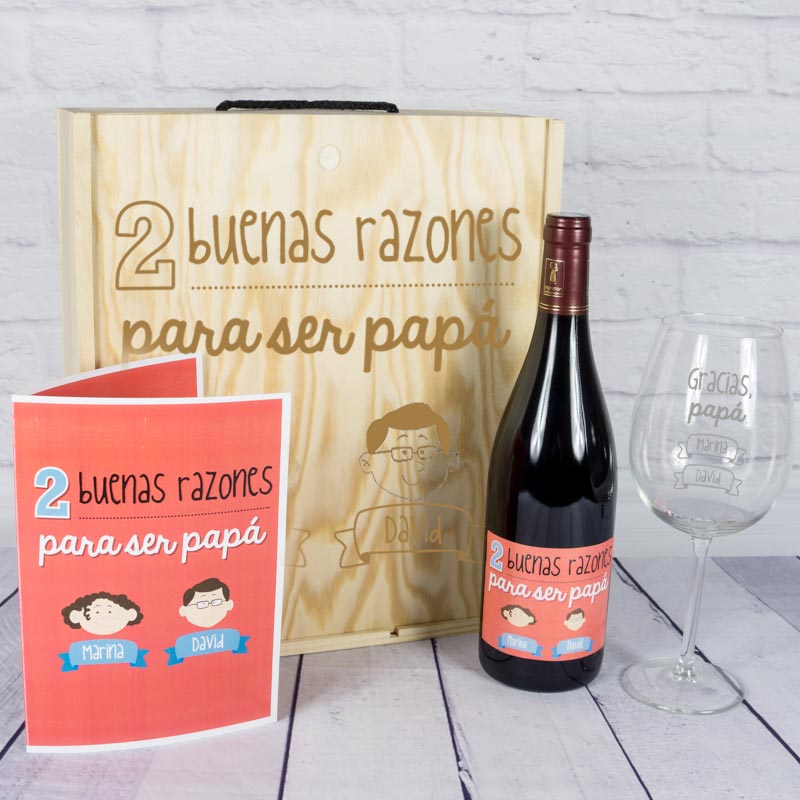 Regalos personalizados: Kits regalo: Kit Razones para ser papá personalizado