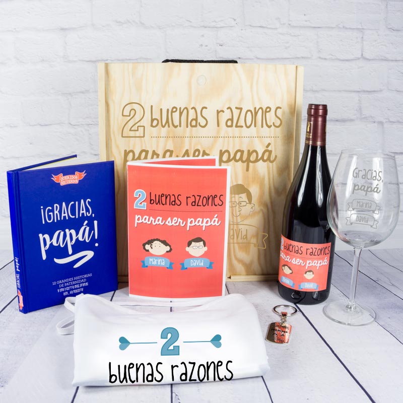 Regalos personalizados: Kits regalo: Kit Razones para ser papá personalizado