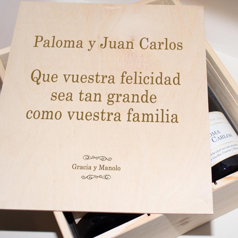 Regalos personalizados: Kits regalo: Kit vino personalizado para Bodas de Oro