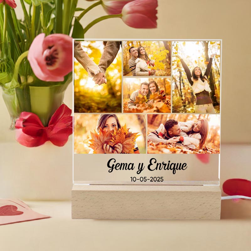 Regalos personalizados: Lámparas personalizadas: Lámpara personalizada con fotos