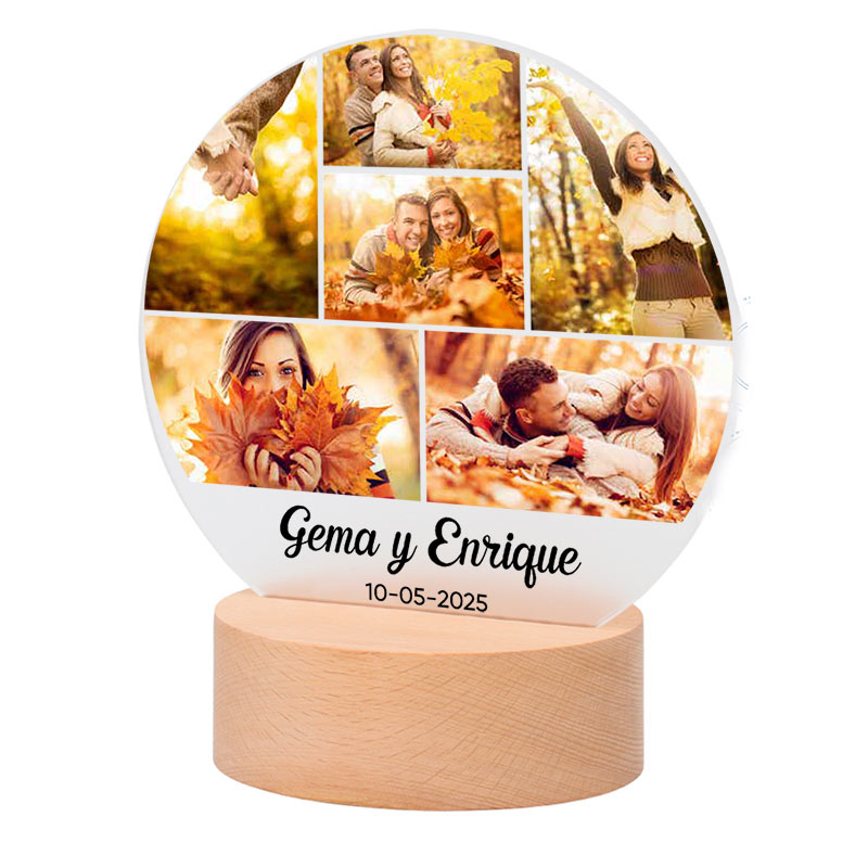 Regalos personalizados: Lámparas personalizadas: Lámpara personalizada con fotos