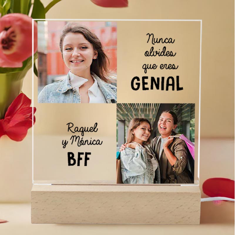Regalos personalizados: Lámparas personalizadas: Lámpara personalizada con fotos y texto