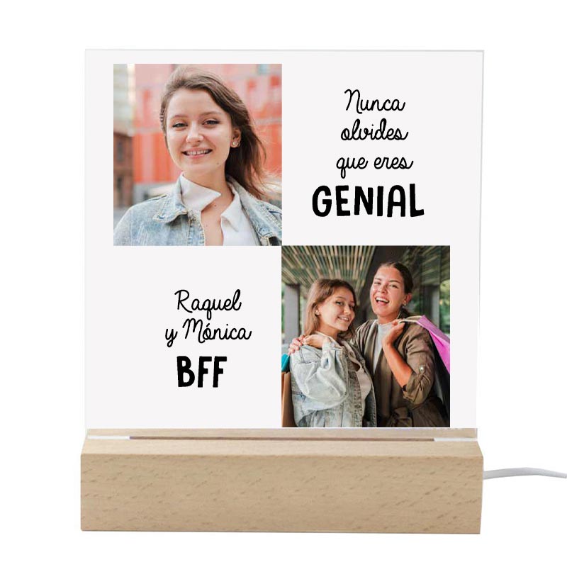 Regalos personalizados: Lámparas personalizadas: Lámpara personalizada con fotos y texto