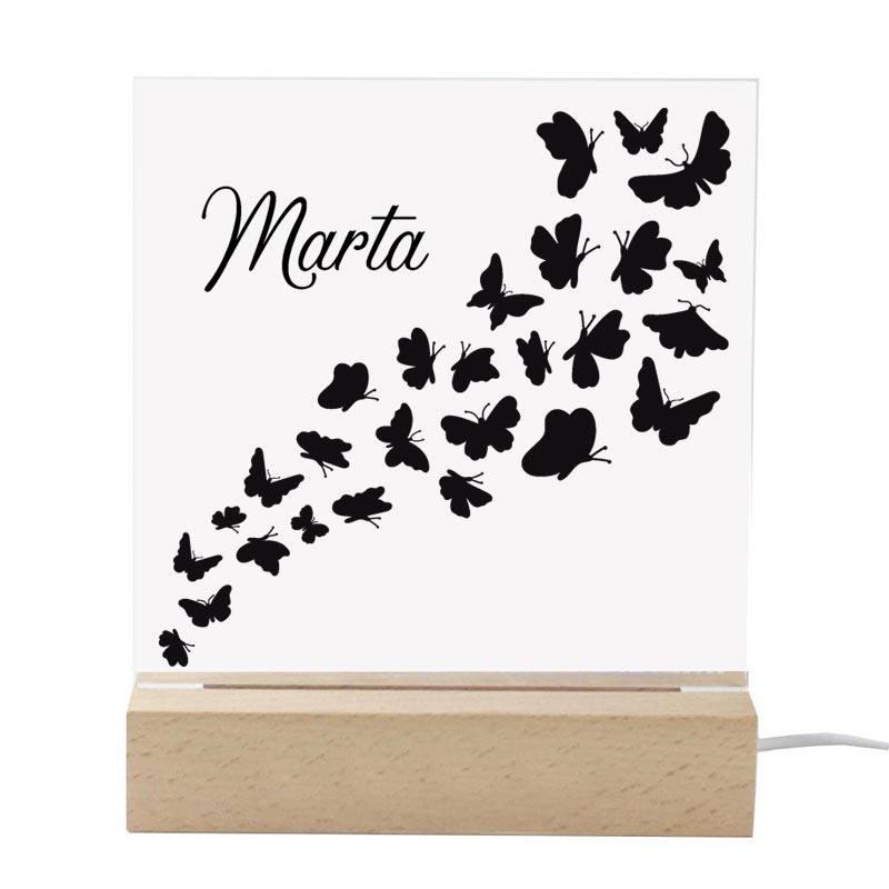 Regalos personalizados: Lámparas personalizadas: Lámpara personalizada con mariposas 