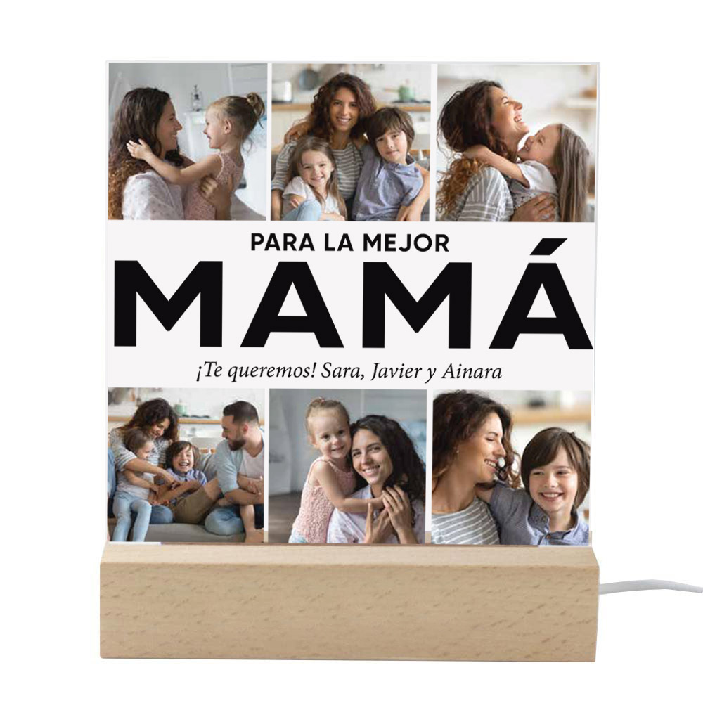 Regalos personalizados: Lámparas personalizadas: Lámpara Personalizada MAMÁ collage de fotos Regalos personalizados: Lámparas personalizadas: Lámpara Personalizada MAMÁ collage de fotos