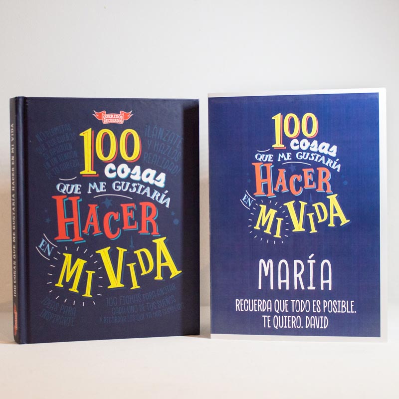 Regalos personalizados: Regalos con nombre: Libro '100 cosas que me gustaría...' con tarjeta