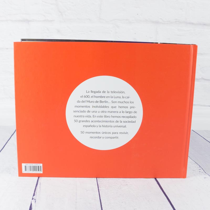 Regalos personalizados: Regalos con nombre: Libro '50 momentos que marcaron nuestra vida' con tarjeta