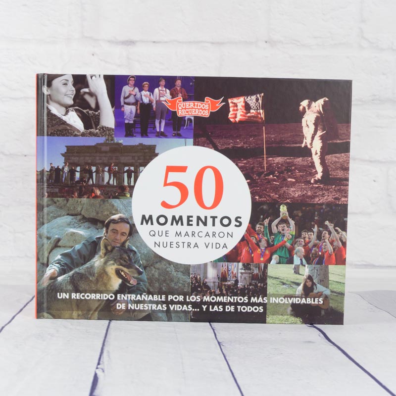 Regalos personalizados: Regalos con nombre: Libro '50 momentos que marcaron nuestra vida'