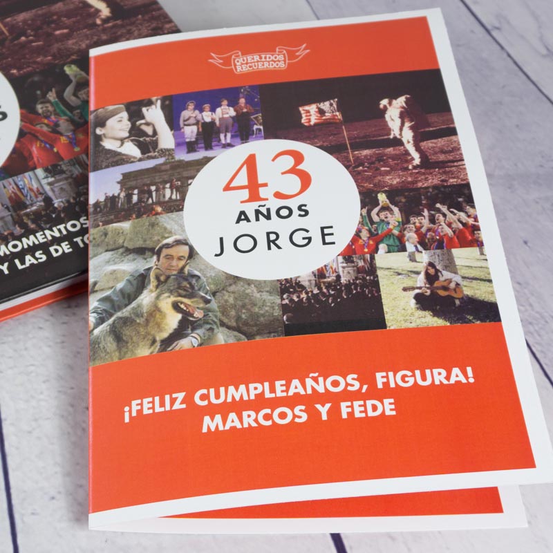 Regalos personalizados: Regalos con nombre: Libro '50 momentos que marcaron nuestra vida' con tarjeta