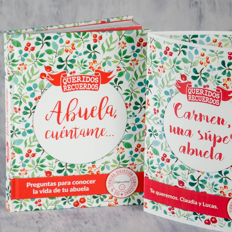 Libro Abuela cuéntame con tarjeta personalizada