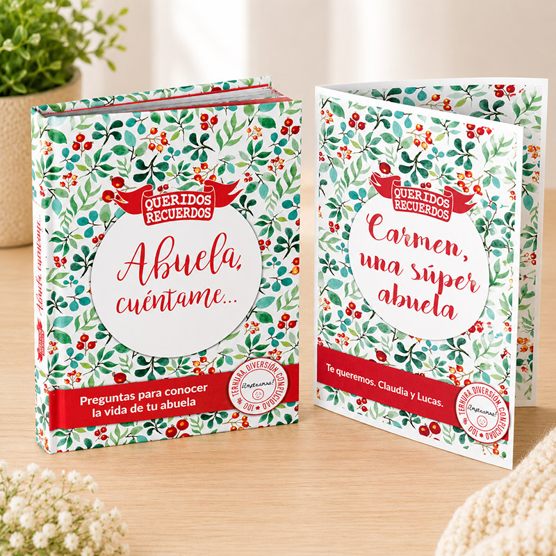 Regalos personalizados: Regalos con nombre: Libro Abuela cu&eacute;ntame con tarjeta personalizada