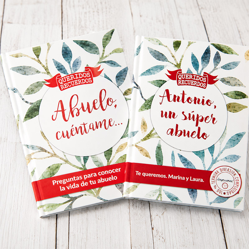 Regalos personalizados: Regalos con nombre: Libro Abuelo cuéntame con tarjeta personalizada Regalos personalizados: Regalos con nombre: Libro Abuelo cuéntame con tarjeta personalizada