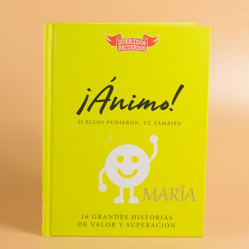 Regalos personalizados: Regalos con nombre: Libro ¡Ánimo! con nombre grabado