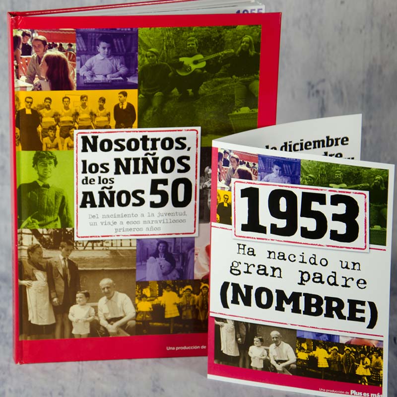 Regalos personalizados: Libro de nacimiento 1950 "Un gran padre": Libro de nacimiento 1950 "Un gran padre"