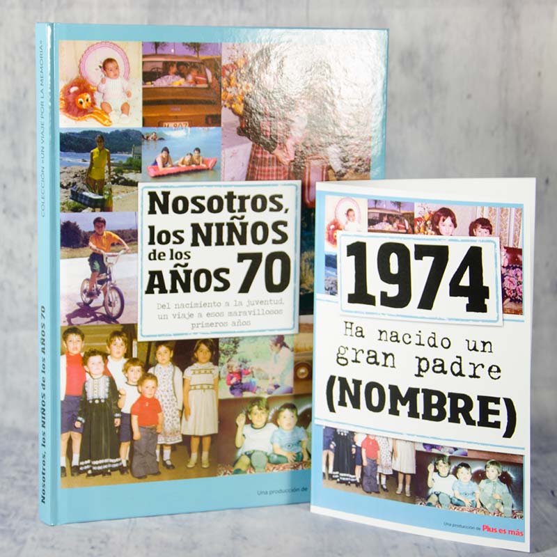 Regalos personalizados: Libro de nacimiento 1970 "Un gran padre": Libro de nacimiento 1970 "Un gran padre"