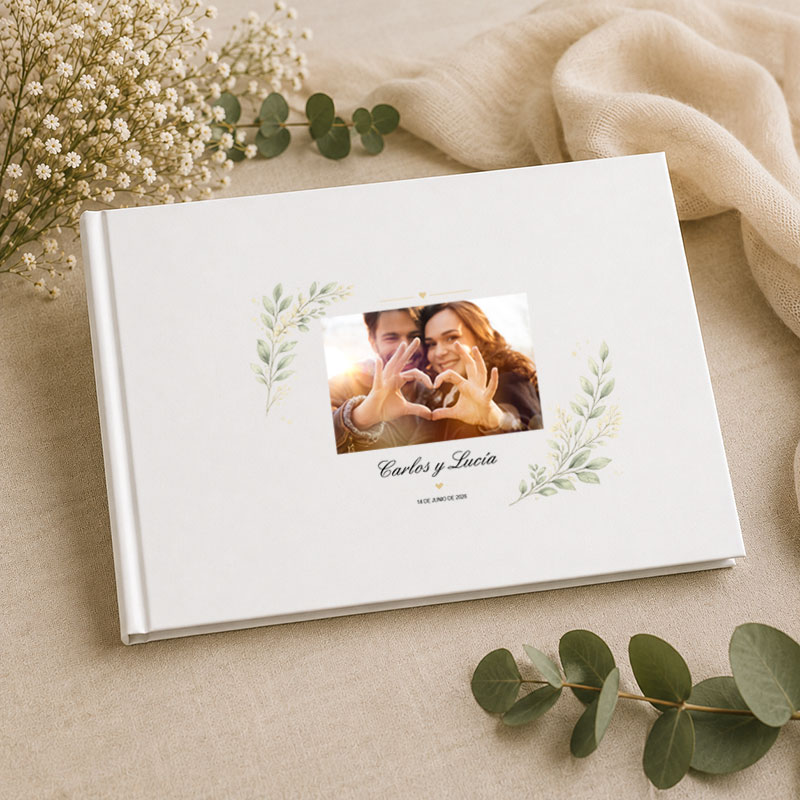 Regalos personalizados: Top ventas: Libro de firmas de boda personalizado con foto