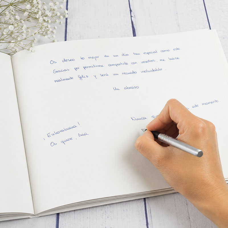 Regalos personalizados: Top ventas: Libro de firmas de boda personalizado elegante con nombres y fecha