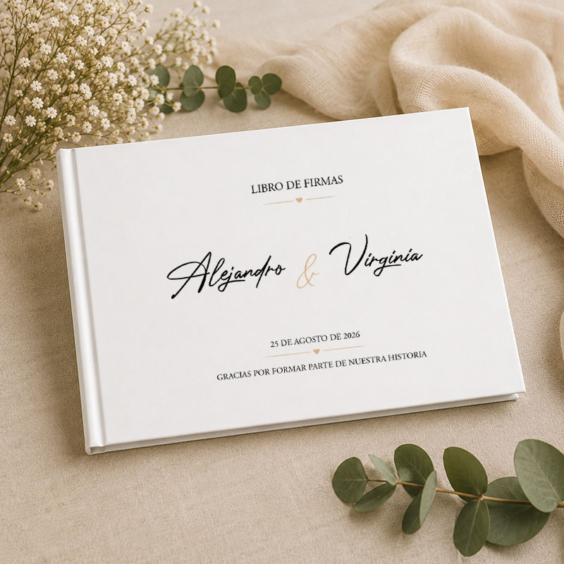 Regalos personalizados: Top ventas: Libro de firmas para boda personalizado