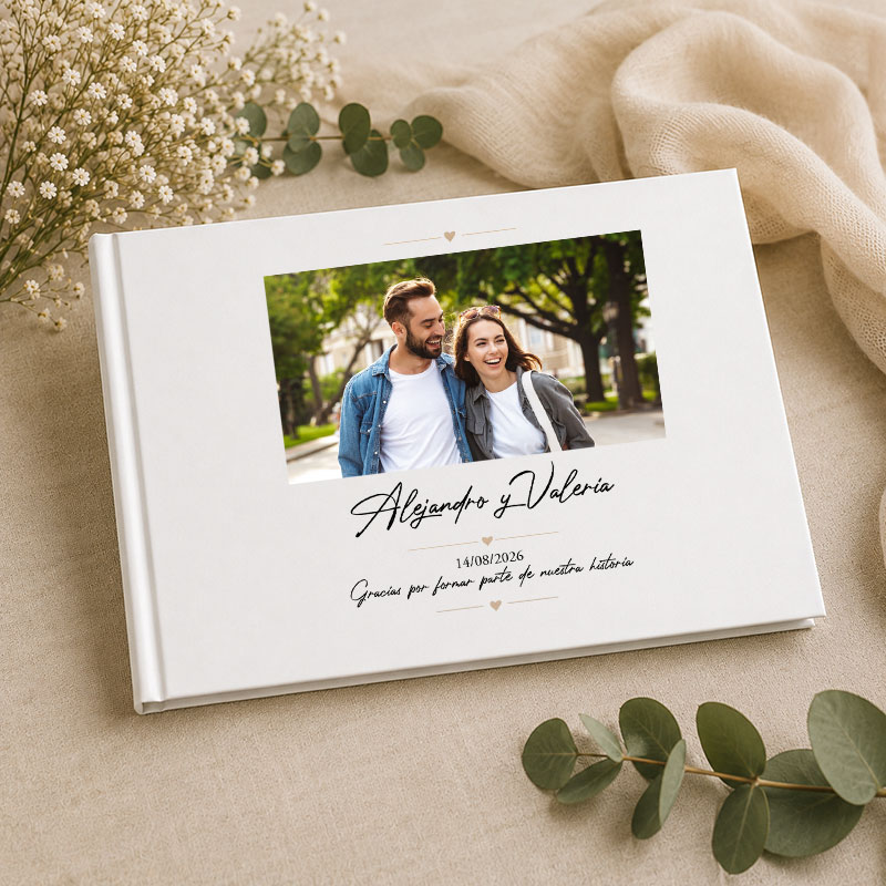 Regalos personalizados: Top ventas: Libro de firmas para boda personalizado con foto