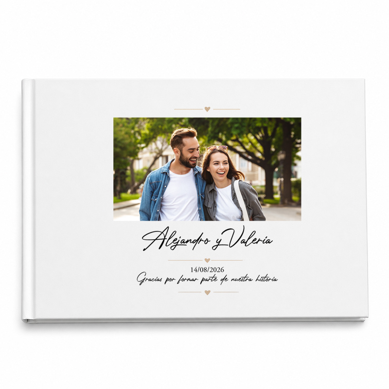 Regalos personalizados: Top ventas: Libro de firmas para boda personalizado con foto