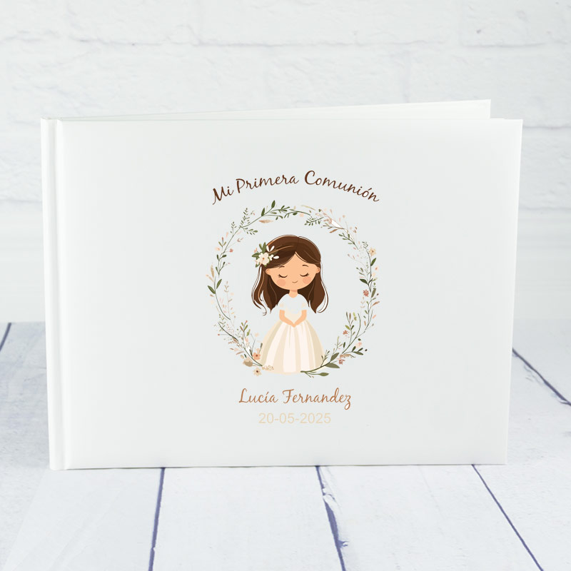 Regalos personalizados: Libros personalizados: Libro de firmas personalizado Comunión