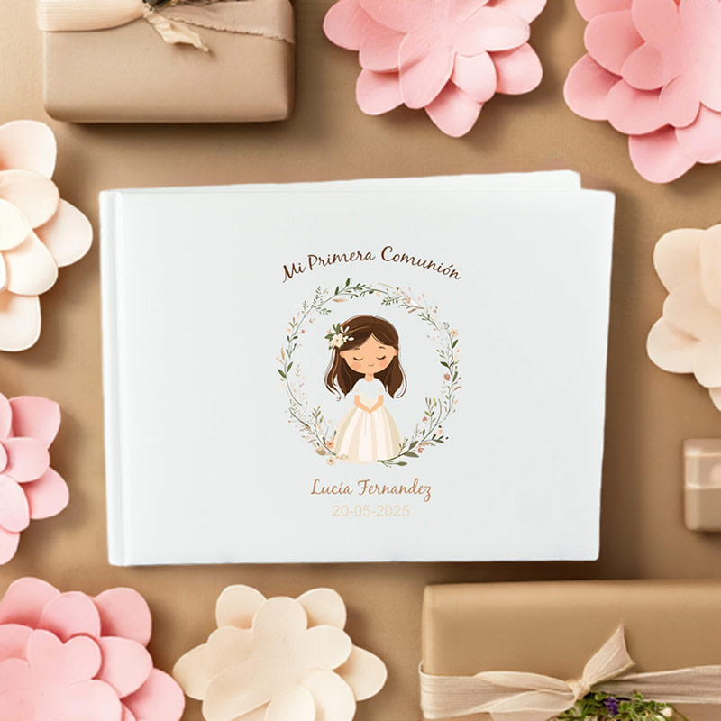 Regalos personalizados: Libros personalizados: Libro de firmas personalizado Comunión