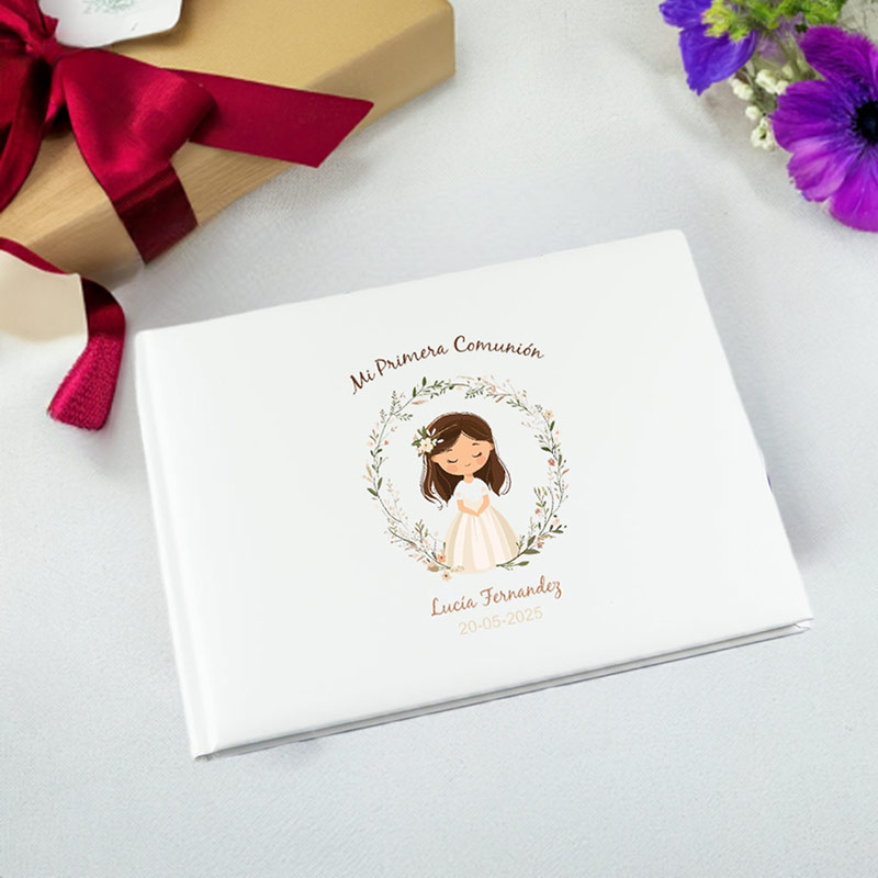 Regalos personalizados: Libros personalizados: Libro de firmas personalizado Comunión