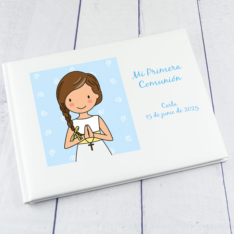 Regalos personalizados: Libros personalizados: Libro de firmas personalizado Comunión 'Niña'