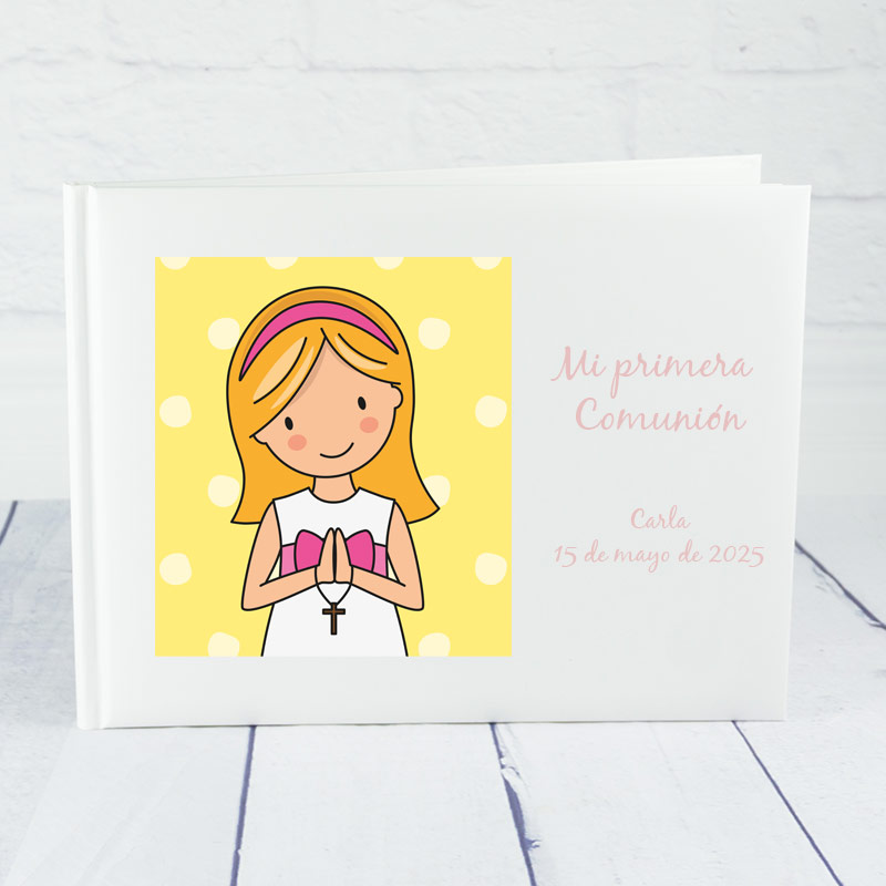 Regalos personalizados: Libros personalizados: Libro de firmas personalizado Comunión 'Niña'