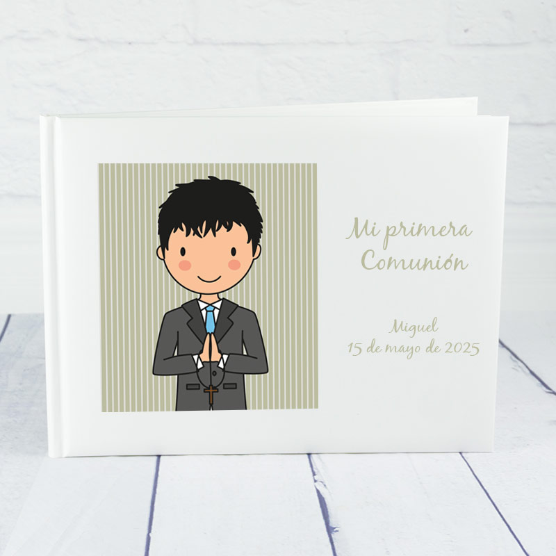 Regalos personalizados: Libros personalizados: Libro de firmas personalizado Comunión 'Niño'