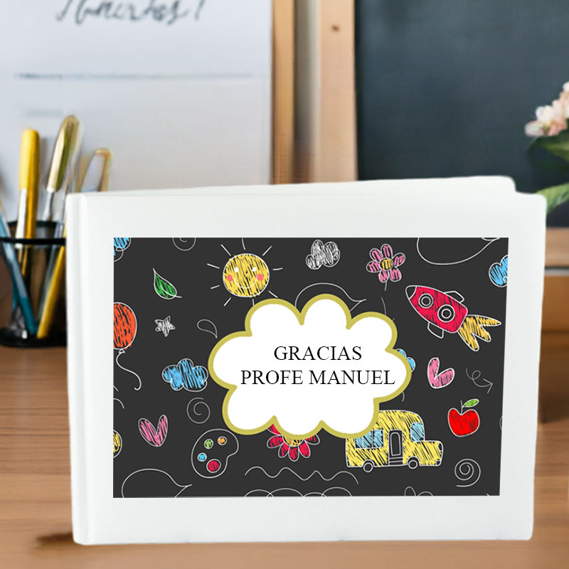 Regalos personalizados: Libros personalizados: Libro de firmas personalizado 'GRACIAS PROFE'