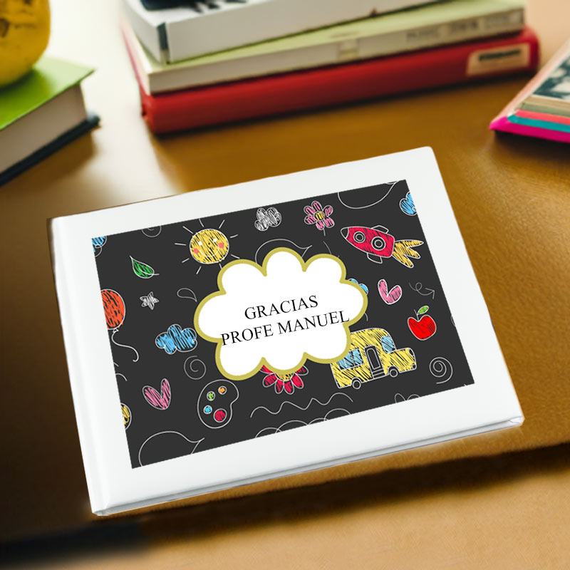 Regalos personalizados: Libros personalizados: Libro de firmas personalizado 'GRACIAS PROFE'