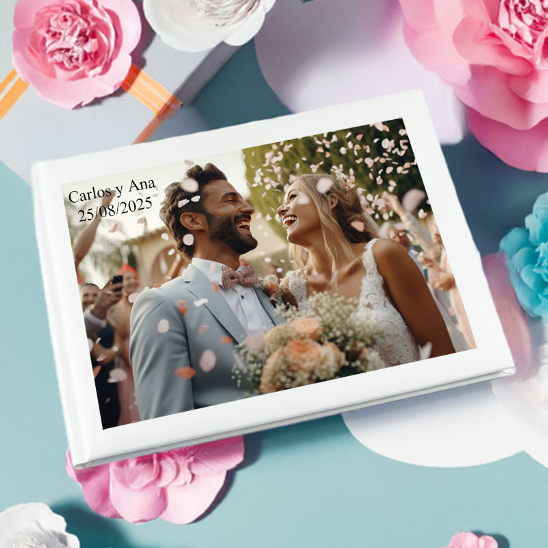 Regalos personalizados: Libros personalizados: Libro de firmas personalizado para Bodas