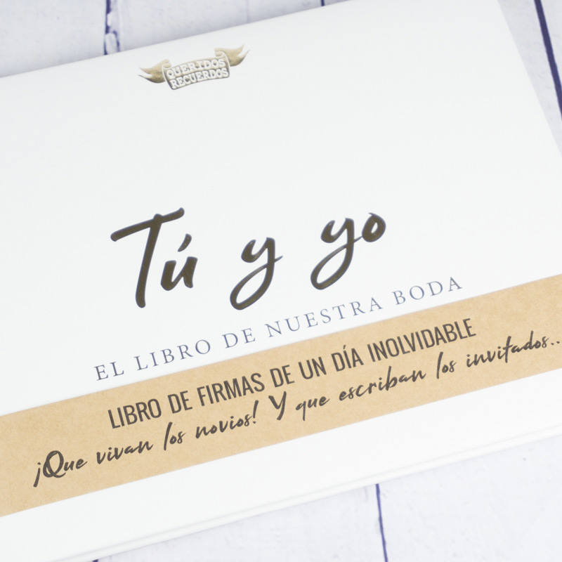 Regalos personalizados: Libros personalizados: Libro de firmas: Tú y yo, el libro de nuestra boda