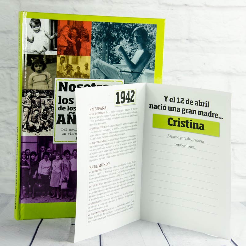 Regalos personalizados: Libro de nacimiento 1940 "Una gran madre": Libro de nacimiento 1940 "Una gran madre"