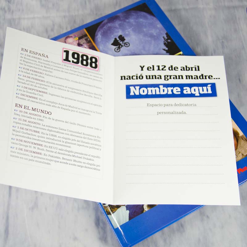 Regalos personalizados: Libro de nacimiento 1980 "Una gran madre": Libro de nacimiento 1980 "Una gran madre"