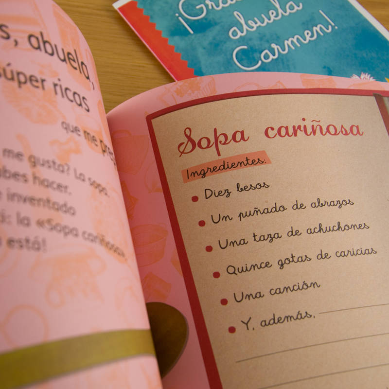 Regalos personalizados: Regalos con nombre: Libro Gracias abuela con tarjeta personalizada