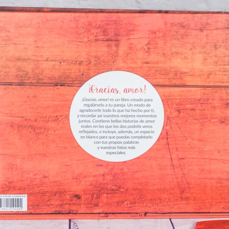 Regalos personalizados: Regalos con nombre: Libro 'Gracias amor' con tarjeta personalizada