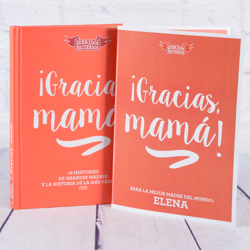 energía Para un día de viaje para ver Libro ¡Gracias, mamá! con tarjeta personalizada