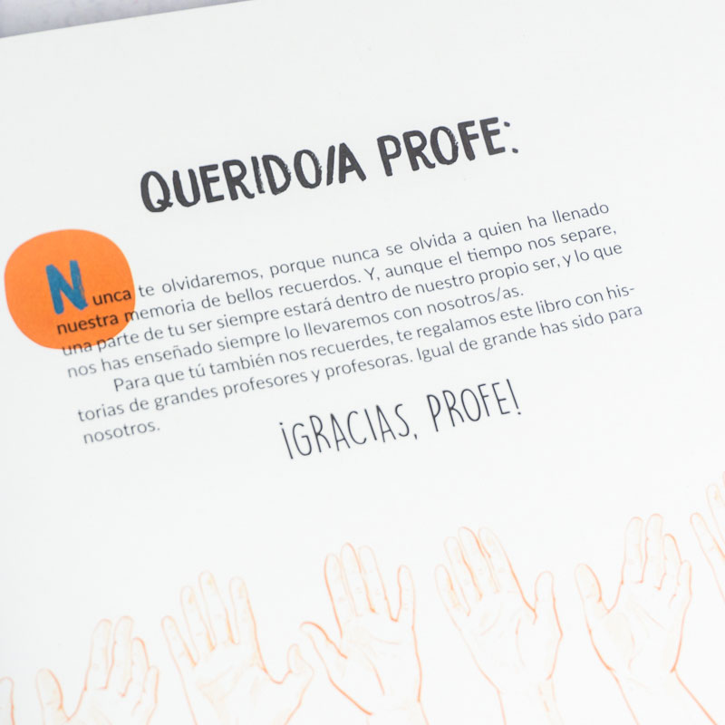 Regalos personalizados: Libros personalizados: Libro ¡Gracias, profe!