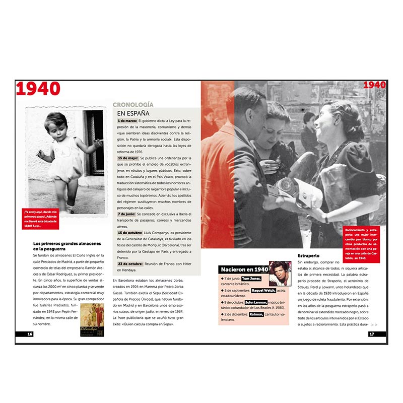 Regalos personalizados: Libros personalizados: Libro "Nosotros, los Ni&ntilde;os de los a&ntilde;os 40"