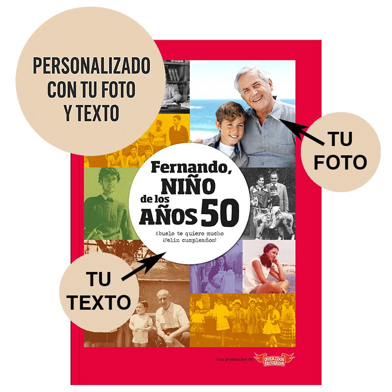 Regalos personalizados: Libros personalizados: Libro "Nosotros, los Ni&ntilde;os de los a&ntilde;os 50" personalizado